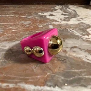 CHUNKY Cube Shaped Plastic La Manso Inspired Ring Pop Art